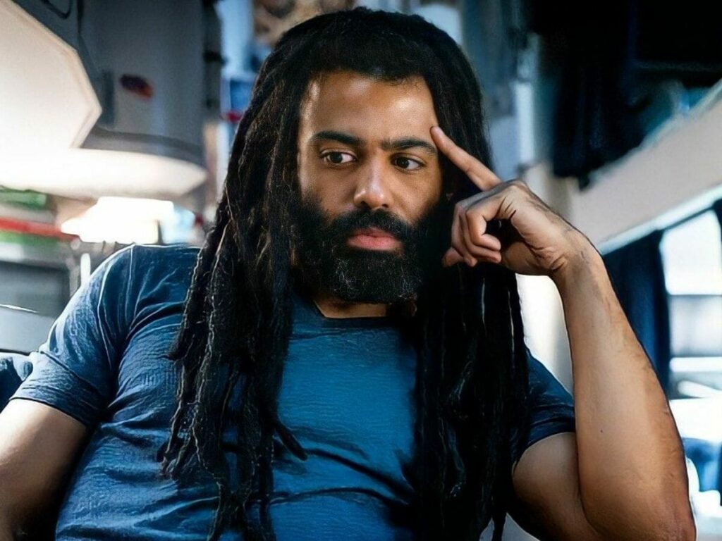 O ator Daveed Diggs na 3ª temporada de Expresso do Amanhã