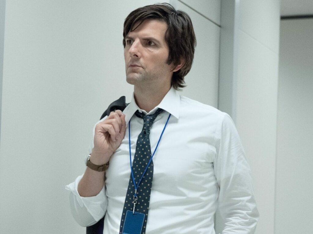 O ator Adam Scott na série Ruptura