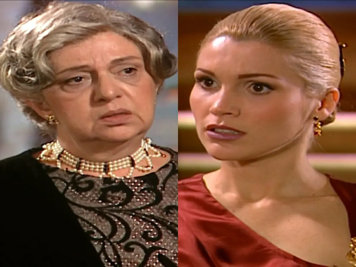 Adelaide (Walderez de Barros) e Cristina (Flávia Alessandra) de Alma Gêmea