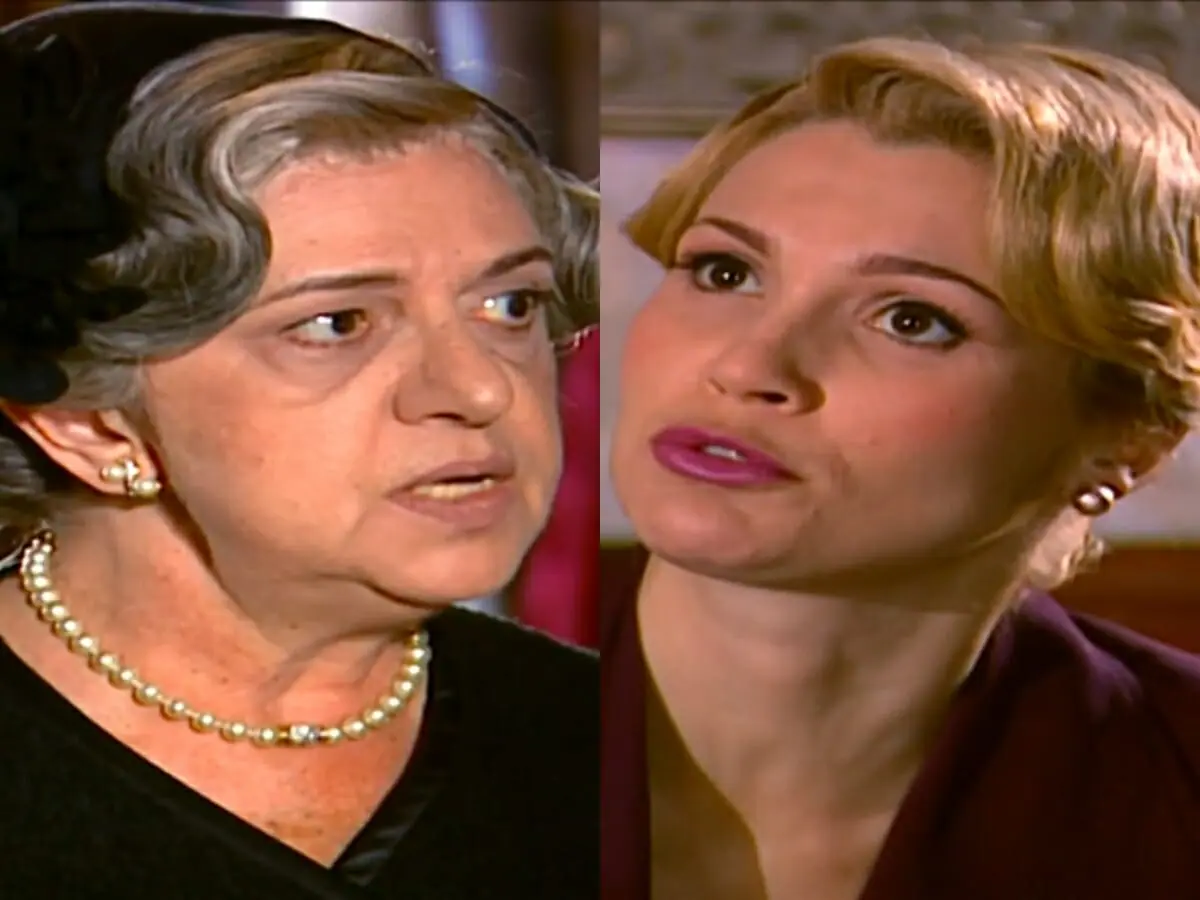 Adelaide (Walderez de Barros) e Cristina (Flávia Alessandra) de Alma Gêmea