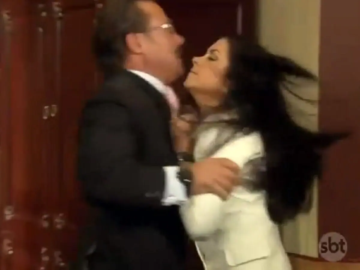 Adriano (Sergio Sendel) e Bárbara (Lucero) de Amanhã é Para Sempre