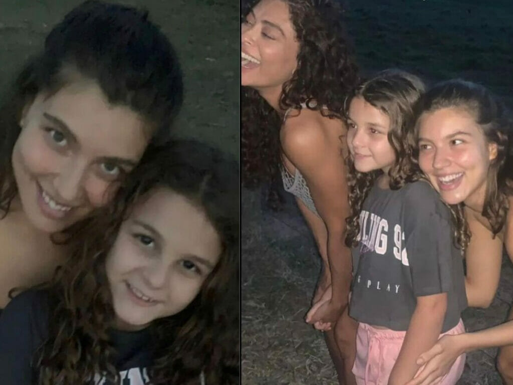 Alanis Guillen e Valentina Oliveira, as Jumas de Pantanal, e ao lado com Juliana Paes, a Maria Marruá
