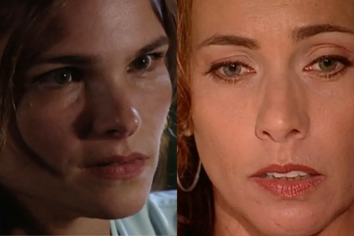 Alicinha (Cristiana Oliveira) dá golpe em Clarice (Cissa Guimarães) em O Clone