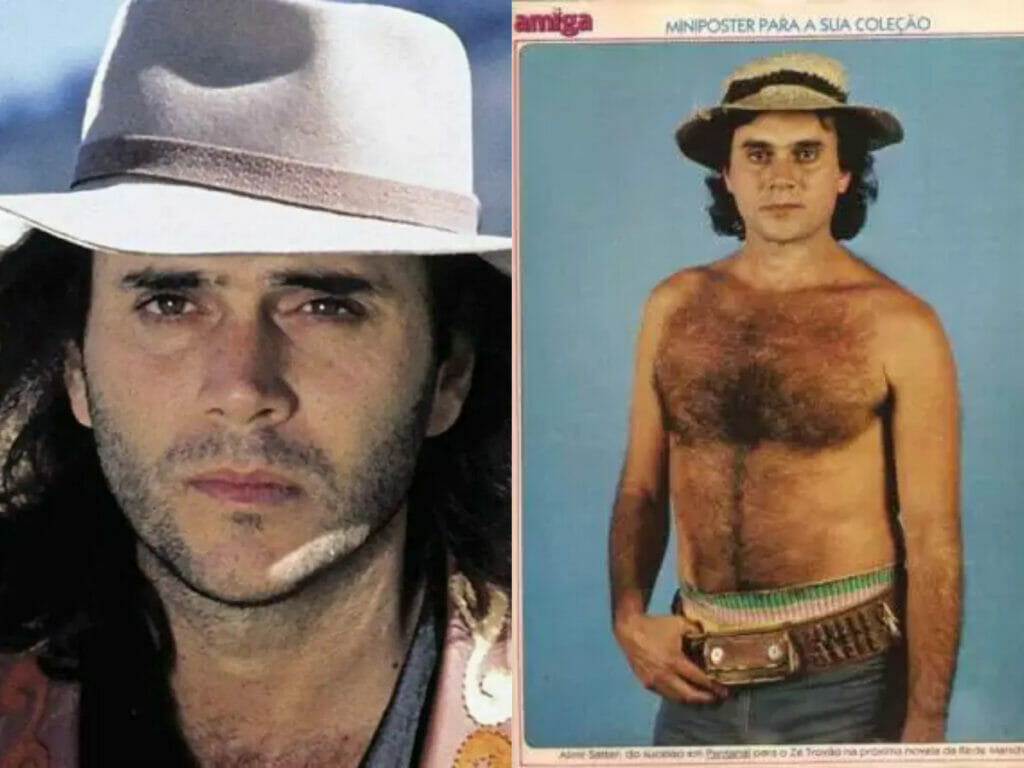 Almir Sater em 1990, quando viveu Trindade em Pantanal