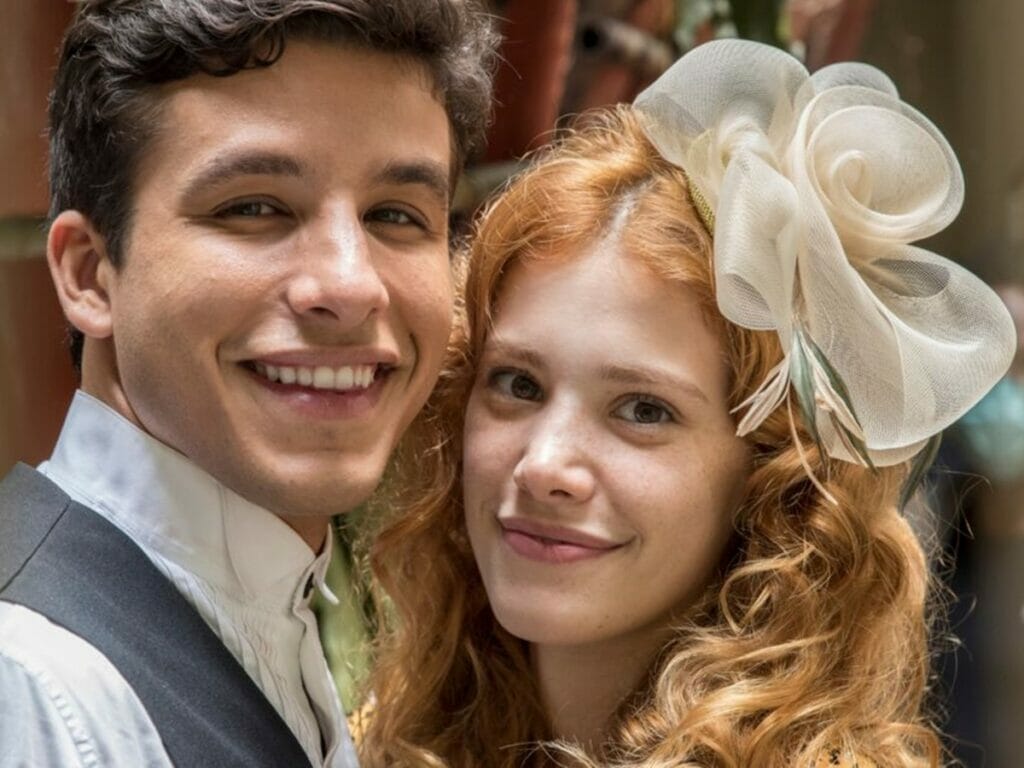 Arminda (Caroline Dallarosa) e Inácio (Ricky Tavares) de Além da Ilusão