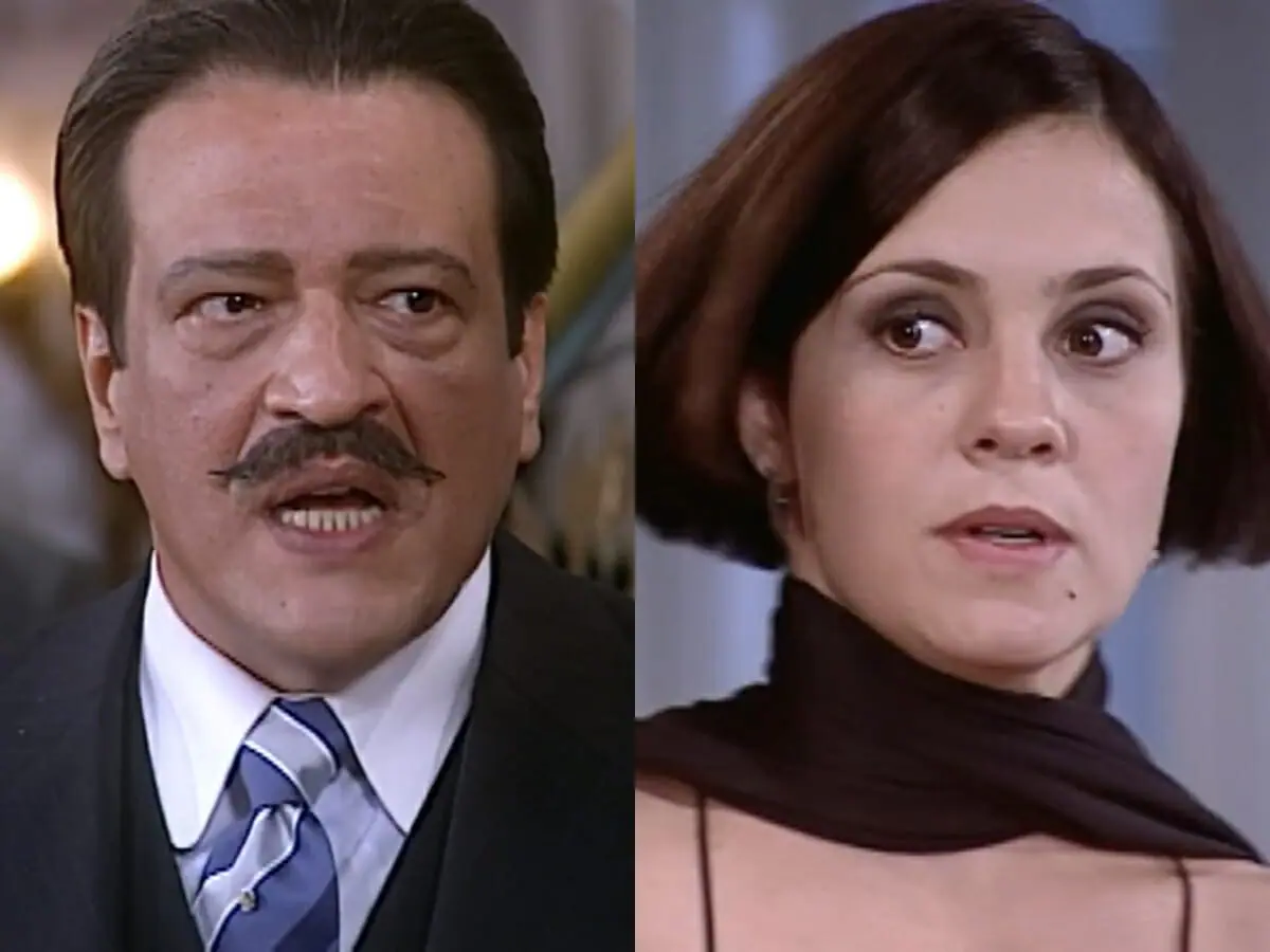 Batista (Luis Melo) e Catarina (Adriana Esteves) de O Cravo e a Rosa