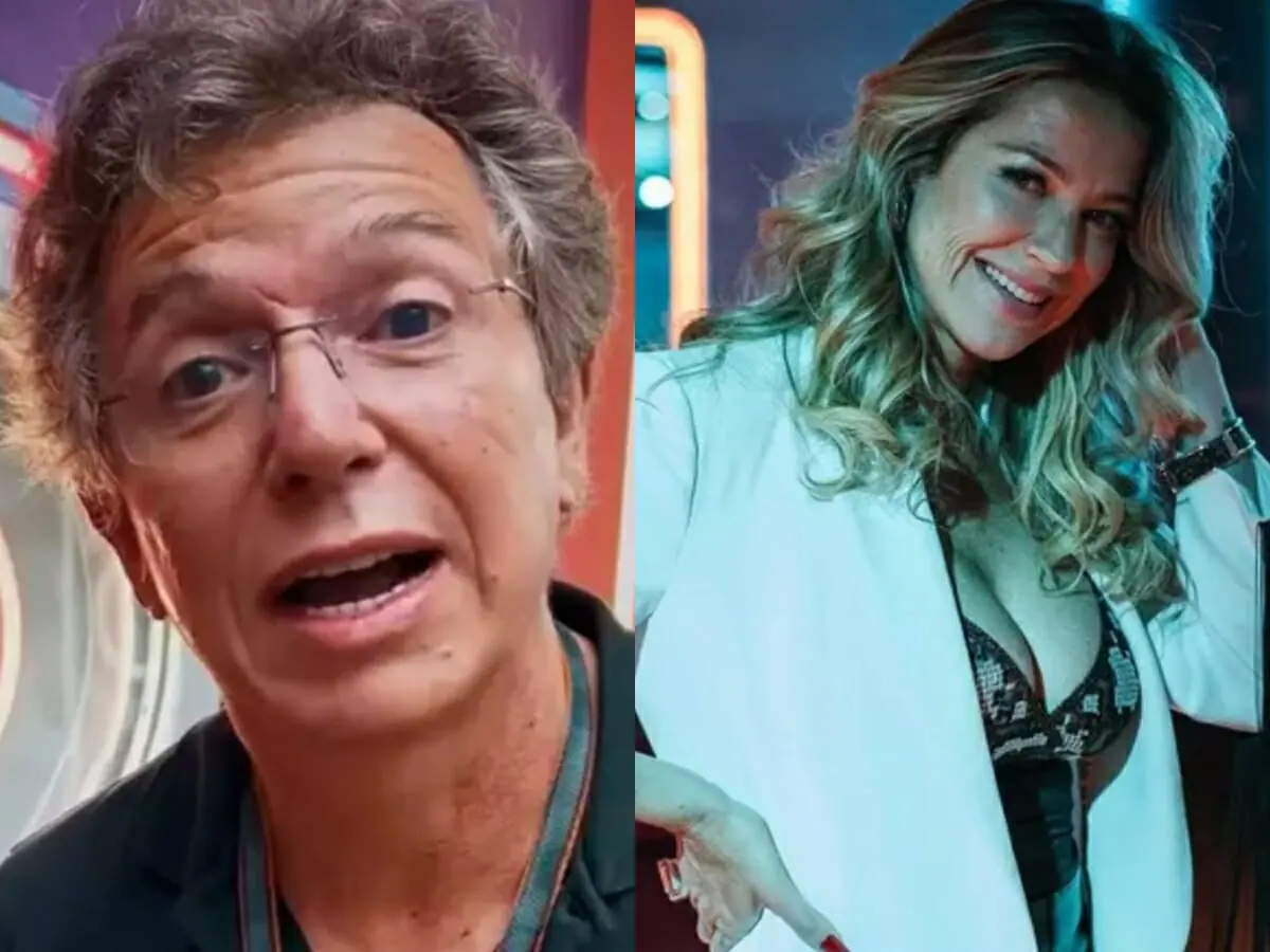 Boninho, diretor do BBB 22, e Luana Piovani na série O Clube
