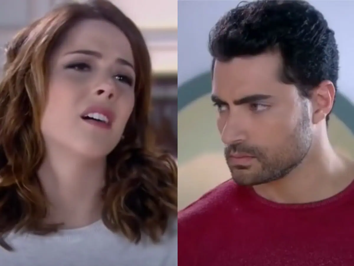 Cecília (Bia Arantes) briga com Gustavo (Carlo Porto) em Carinha de Anjo