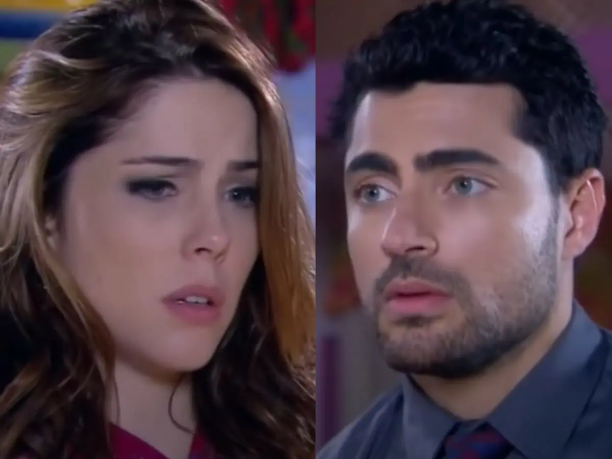 Cecília (Bia Arantes) e Gustavo (Carlo Porto) em Carinha de Anjo (Reprodução/SBT)