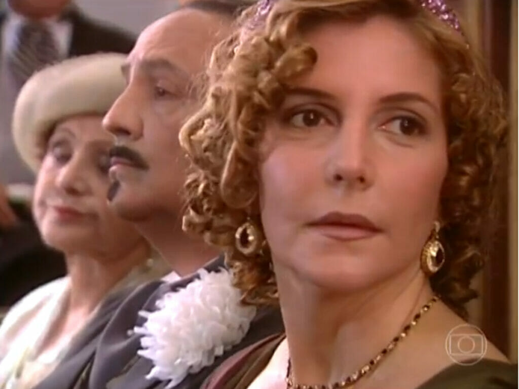 Cornélio (Ney Latorraca) e Dinorá (Maria Padilha) em O Cravo e a Rosa