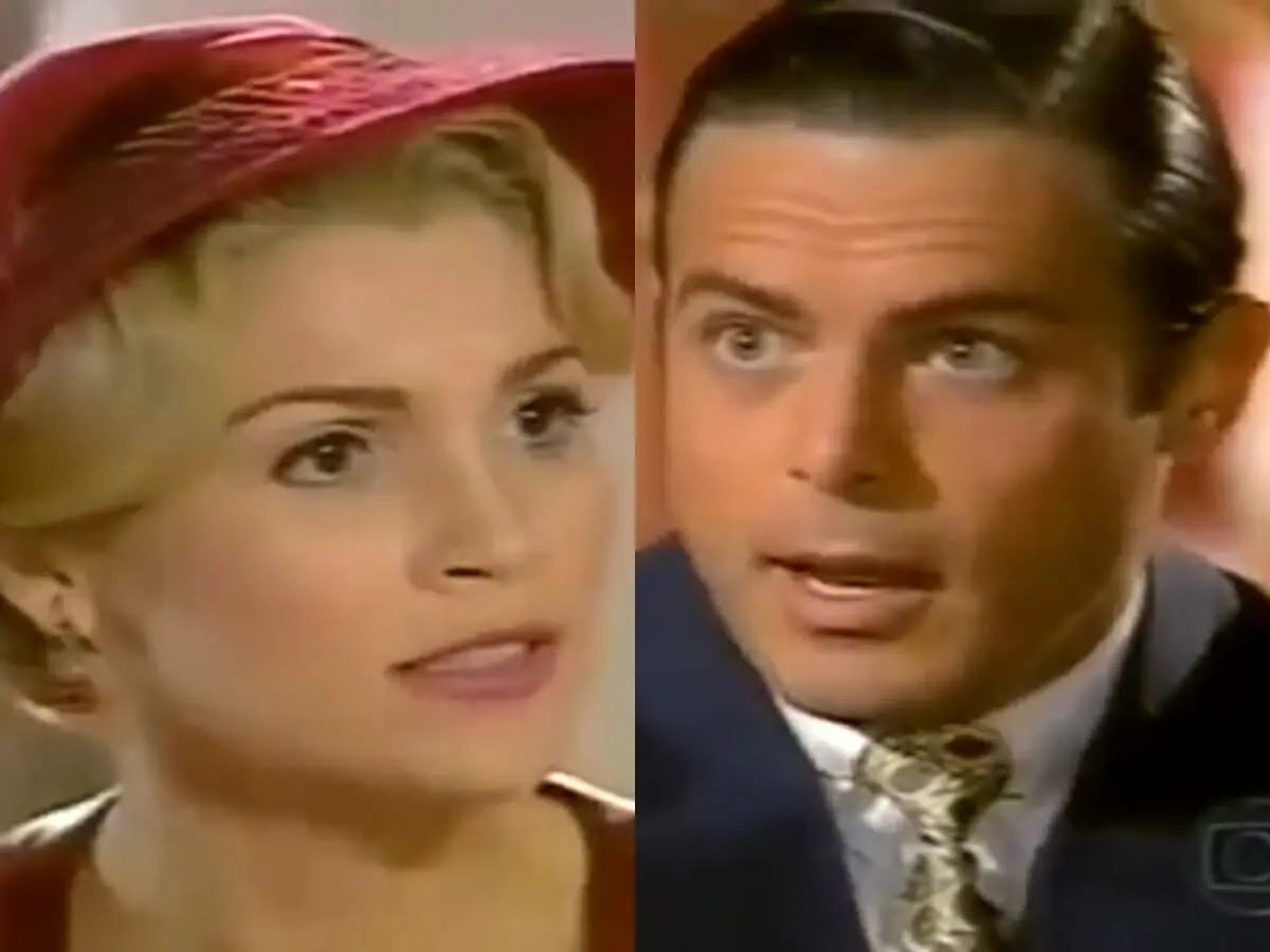 Cristina (Flávia Alessandra) e Raul (Raul (Luigi Barricelli) de Alma Gêmea