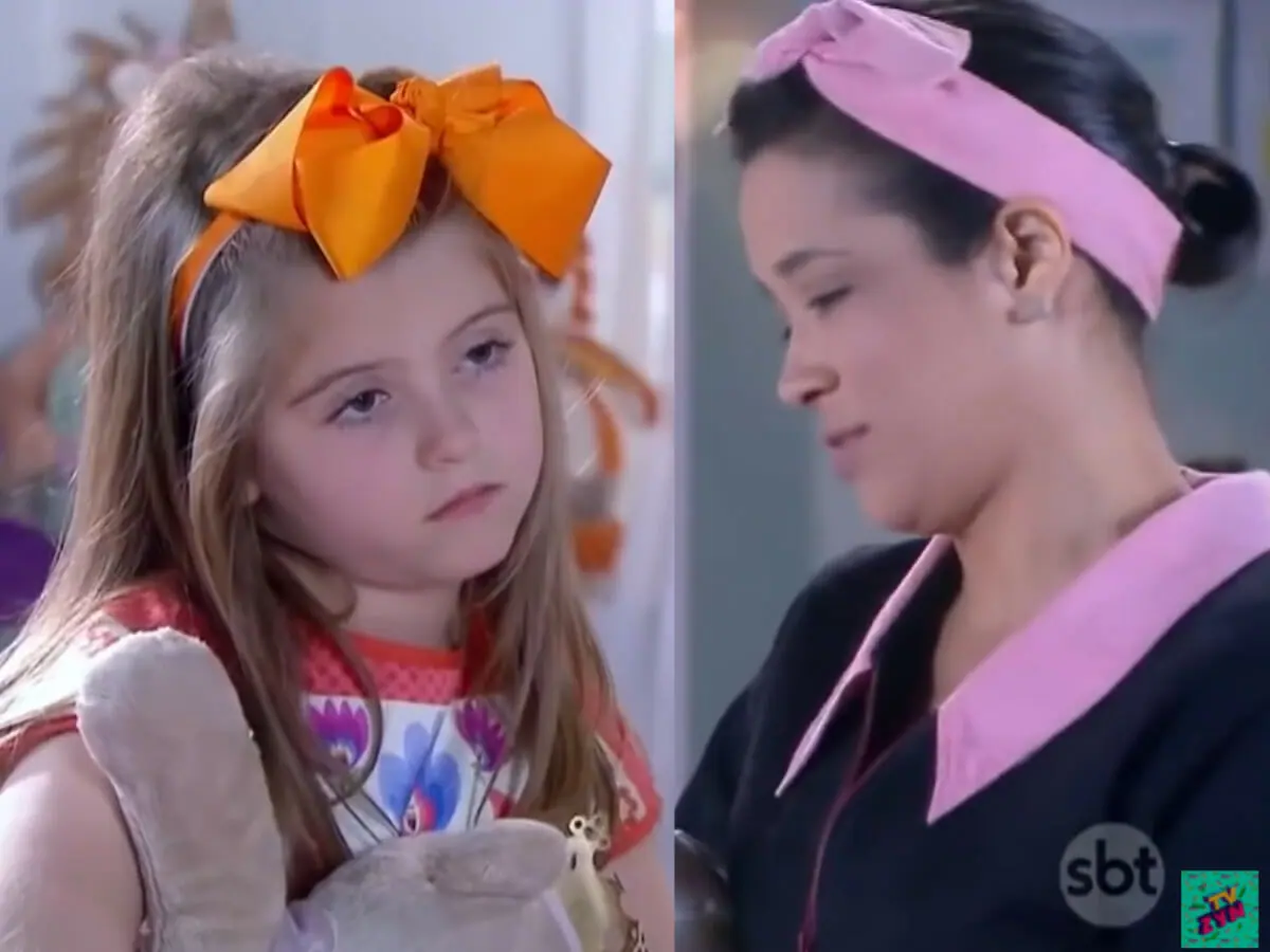Dulce Maria (Lorena Queiroz) e Franciely (Carol Loback) em Carinha de Anjo
