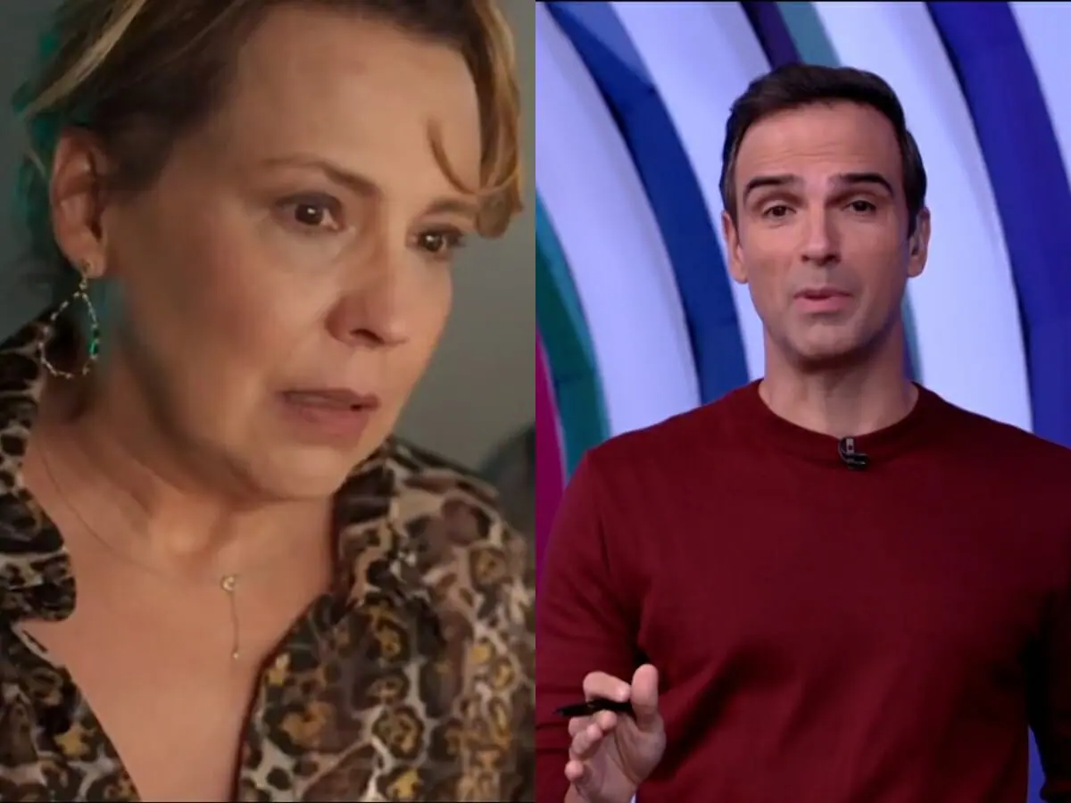 Elenice (Ana Beatriz Nogueira) de Um Lugar ao Sol e Tadeu Schmidt no BBB 22