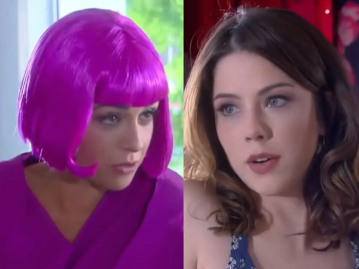 Estefânia (Priscila Sol) e Cecília (Bia Arantes) em Carinha de Anjo
