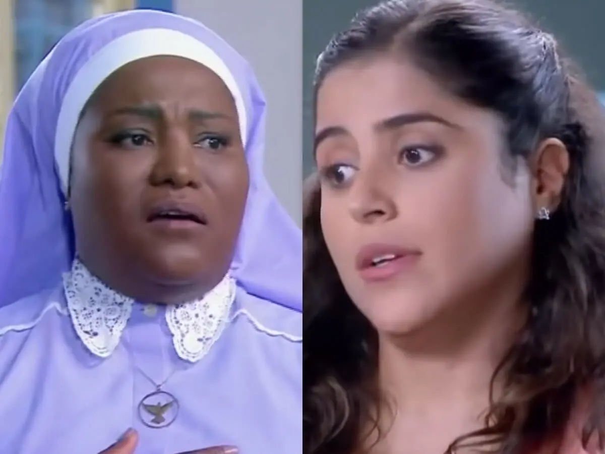 Fabiana (Karin Hills) e Diana (Camilla Camargo) em Carinha de Anjo