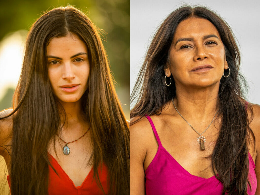 Filó (Letícia Salles e Dira Paes) em Pantanal (Divulgação Globo)