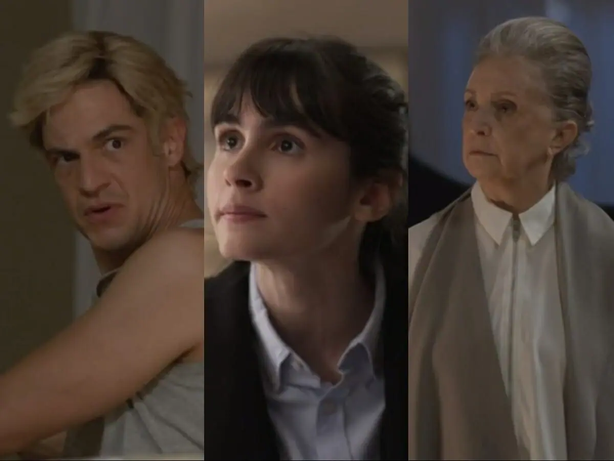 Guilherme (Mateus Solano), Flávia (Valentina Herszage) e Celina (Ana Lucia Torre) de Quanto Mais Vida, Melhor!