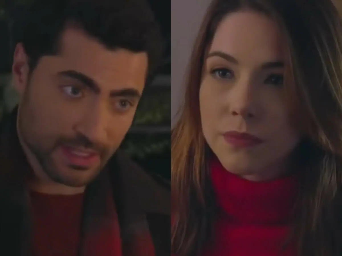 Gustavo (Carlo Porto) aconselha Cecília (Bia Arantes) em Carinha de Anjo