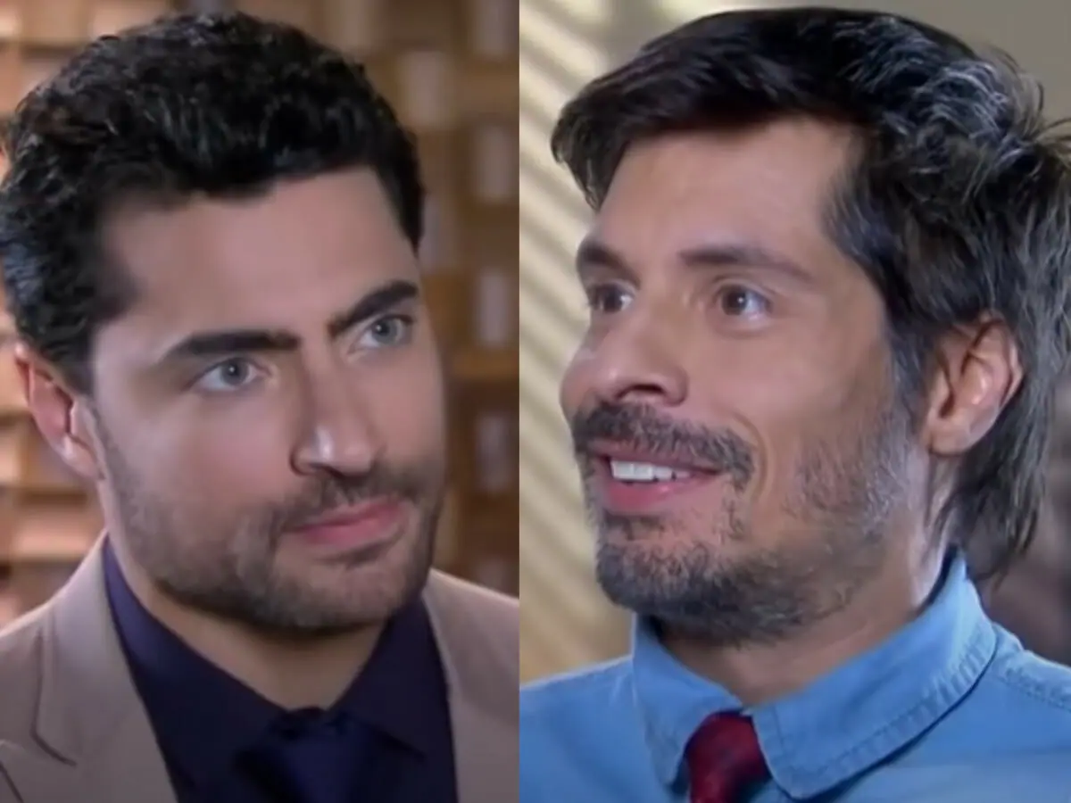 Gustavo (Carlo Porto) e Leonardo (Daniel Alvim) em Carinha de Anjo