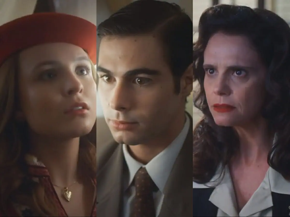 Isadora (Larissa Manoela), Davi (Rafael Vitti) e Violeta (Malu Galli) de Além da Ilusão
