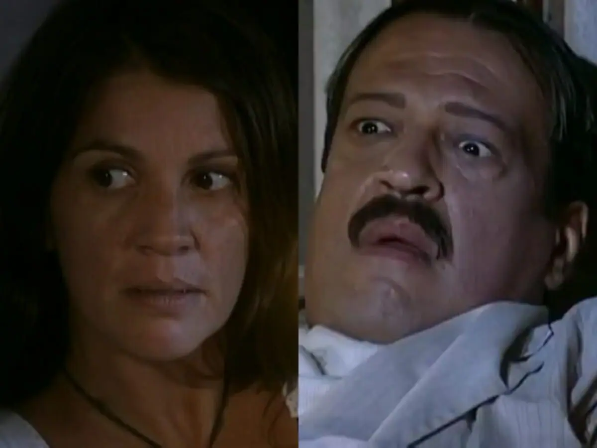 Joana (Tássia Camargo) e Batista (Luis Melo) de O Cravo e a Rosa