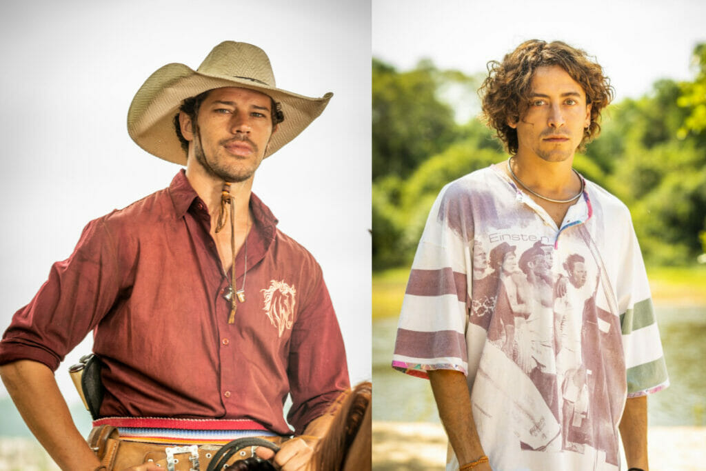 José Loreto e Jesuíta Barbosa como Tadeu e Jove no remake de Pantanal (Divulgação Globo)