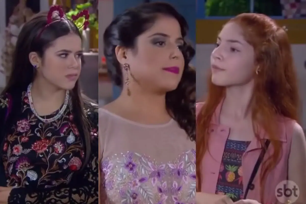Juju (Maísa Silva), Diana (Camilla Camargo) e Bruna (Duda Matte) em Carinha de Anjo
