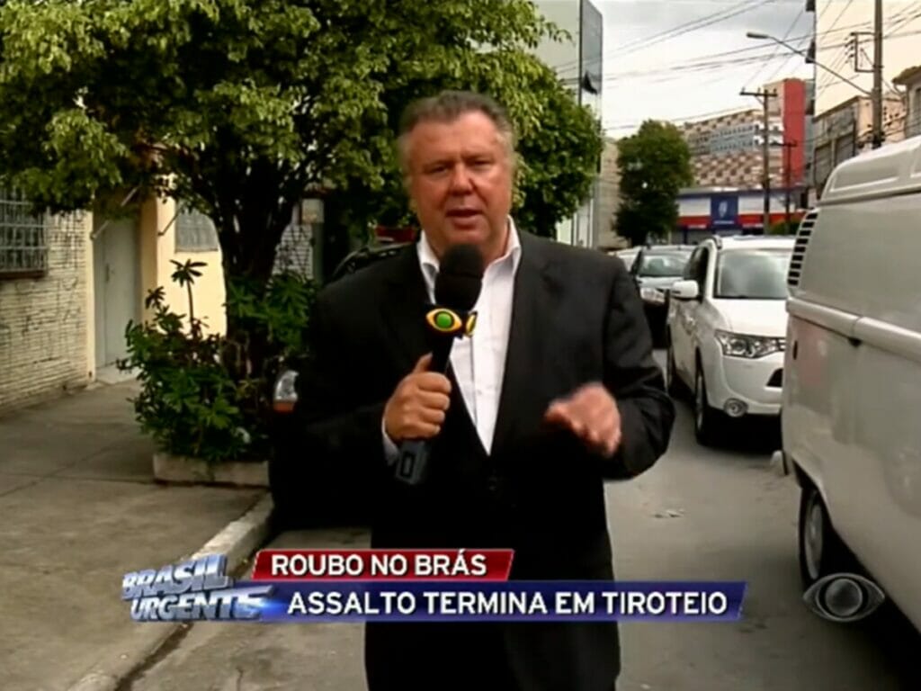 Lúcio Tabarelli em reportagem do Brasil Urgente (Reprodução: Band)