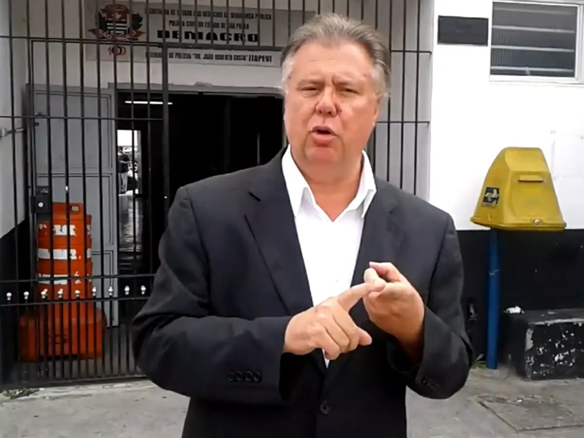 Lúcio Tabarelli em reportagem do Brasil Urgente (Reprodução: Band)