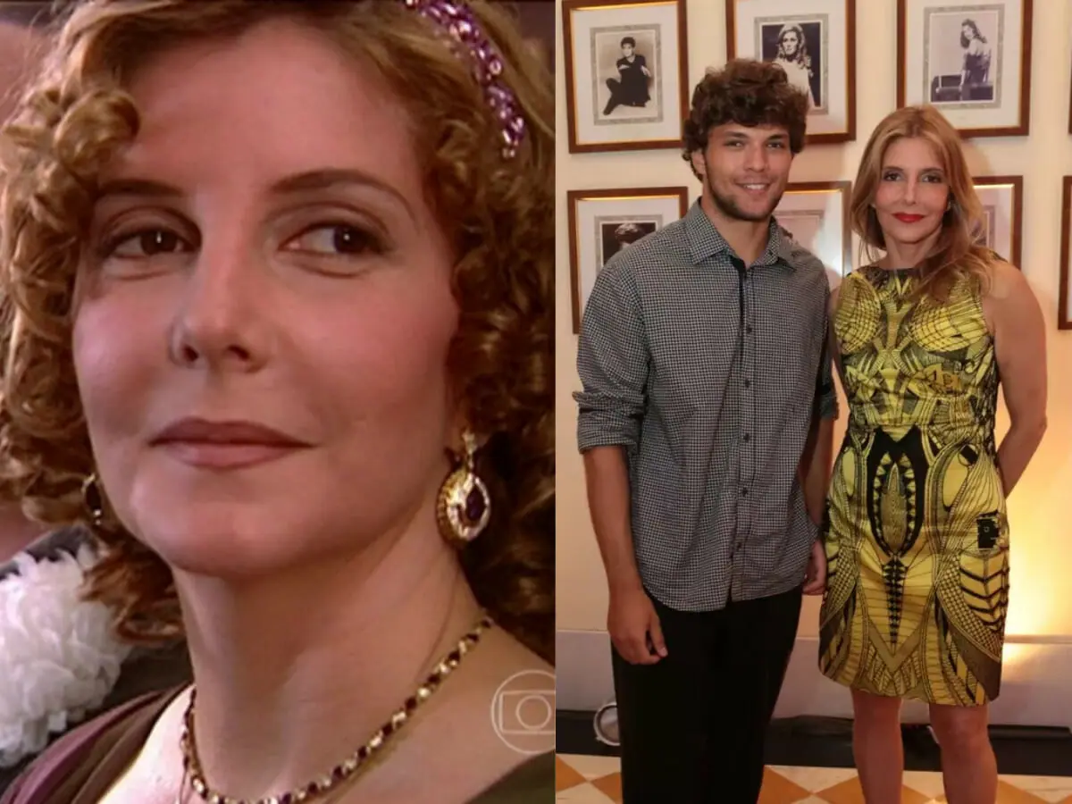 Maria Padilha é Dinorá em O Cravo e a Rosa; ao lado com o marido, Brenno Meneghel (Reprodução)