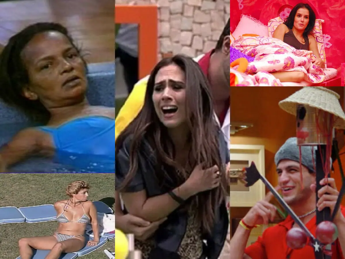 Marielza, Cida, Tatá Weneck, Deborah Secoo e Kleber Bambam, ex-BBB's