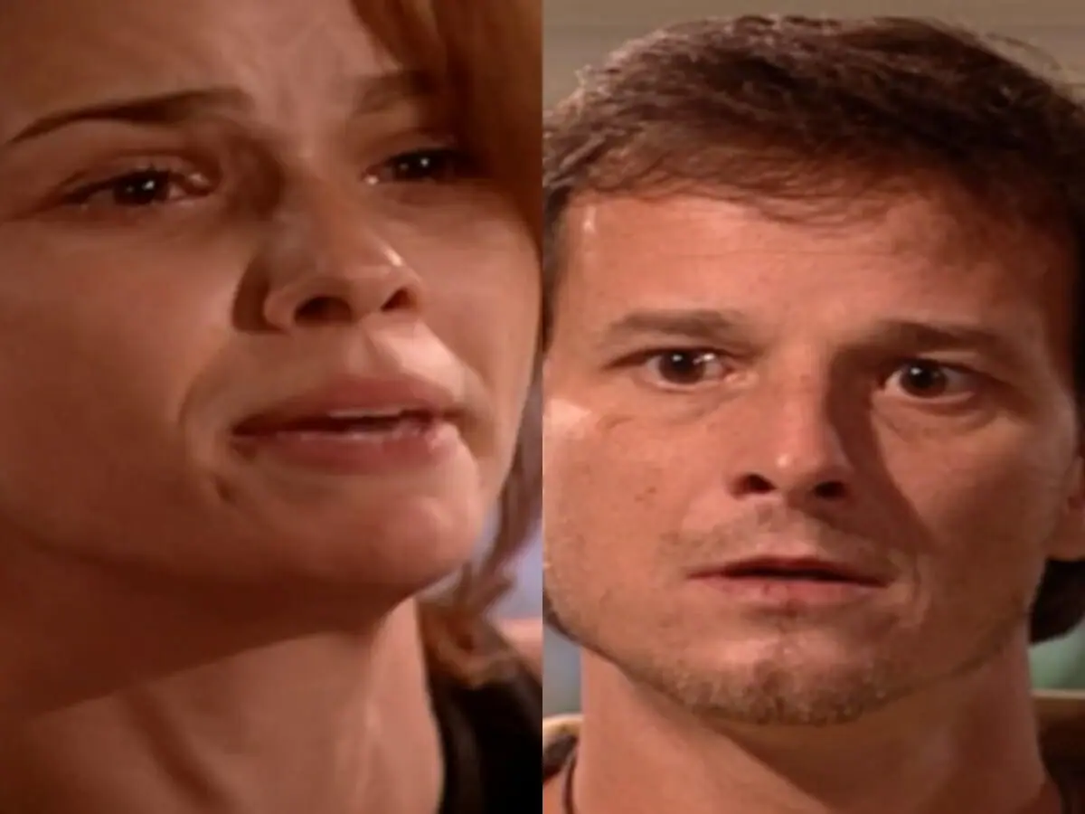 Mel (Débora Falabella) e Xande (Marcello Novaes) de O Clone
