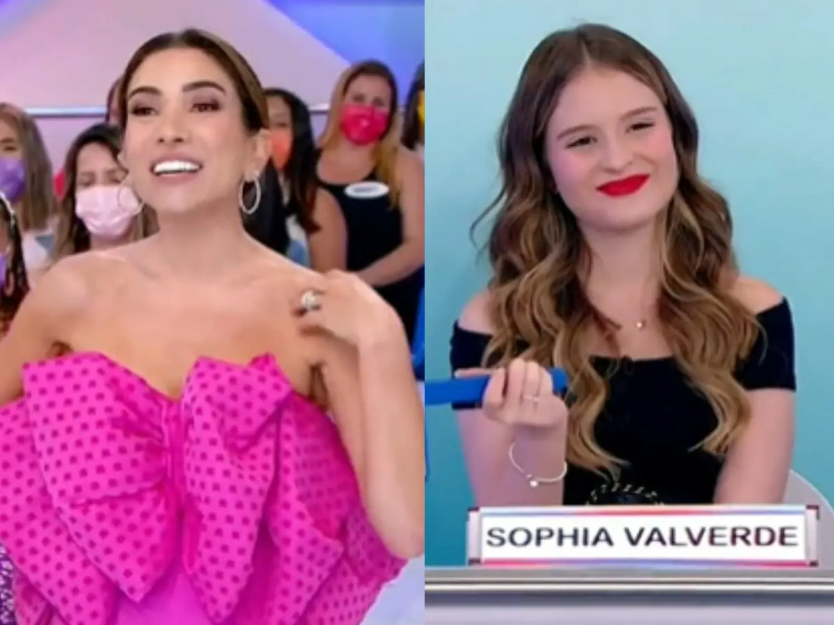 Patrícia Abravanel e Sophia Valverde no Programa Silvio Santos