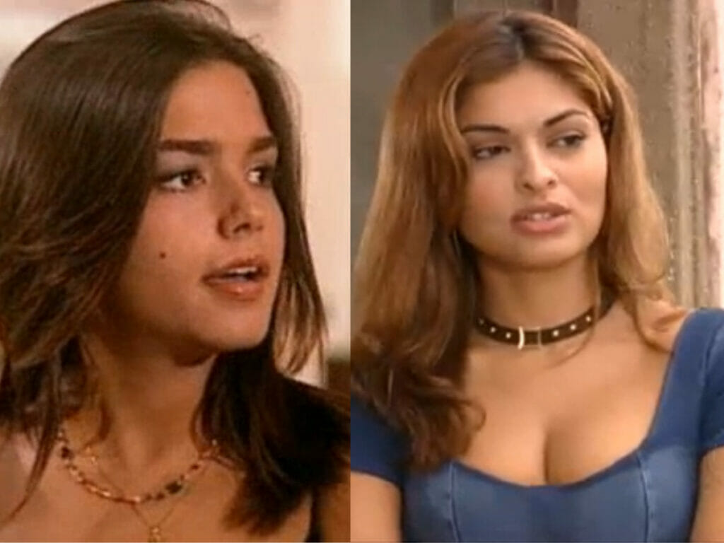 Telminha (Thais Fersoza) e Karla (Juliana Paes) em O Clone