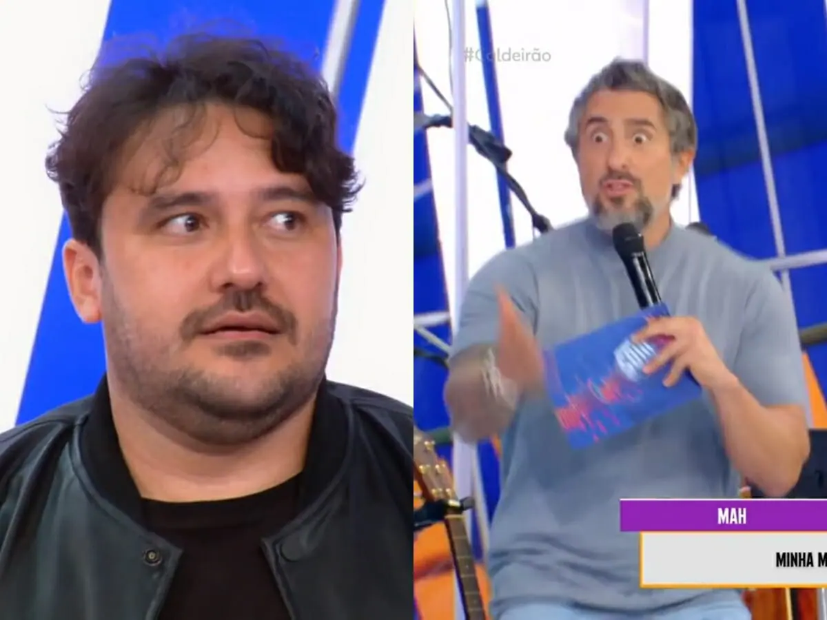 Thardelly Lima e Marcos Mion no Caldeirão