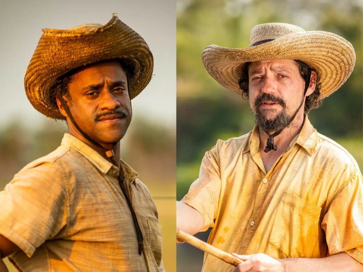 Tião (Fábio Neppo) e Quim (Chico Teixeira) no remake de Pantanal