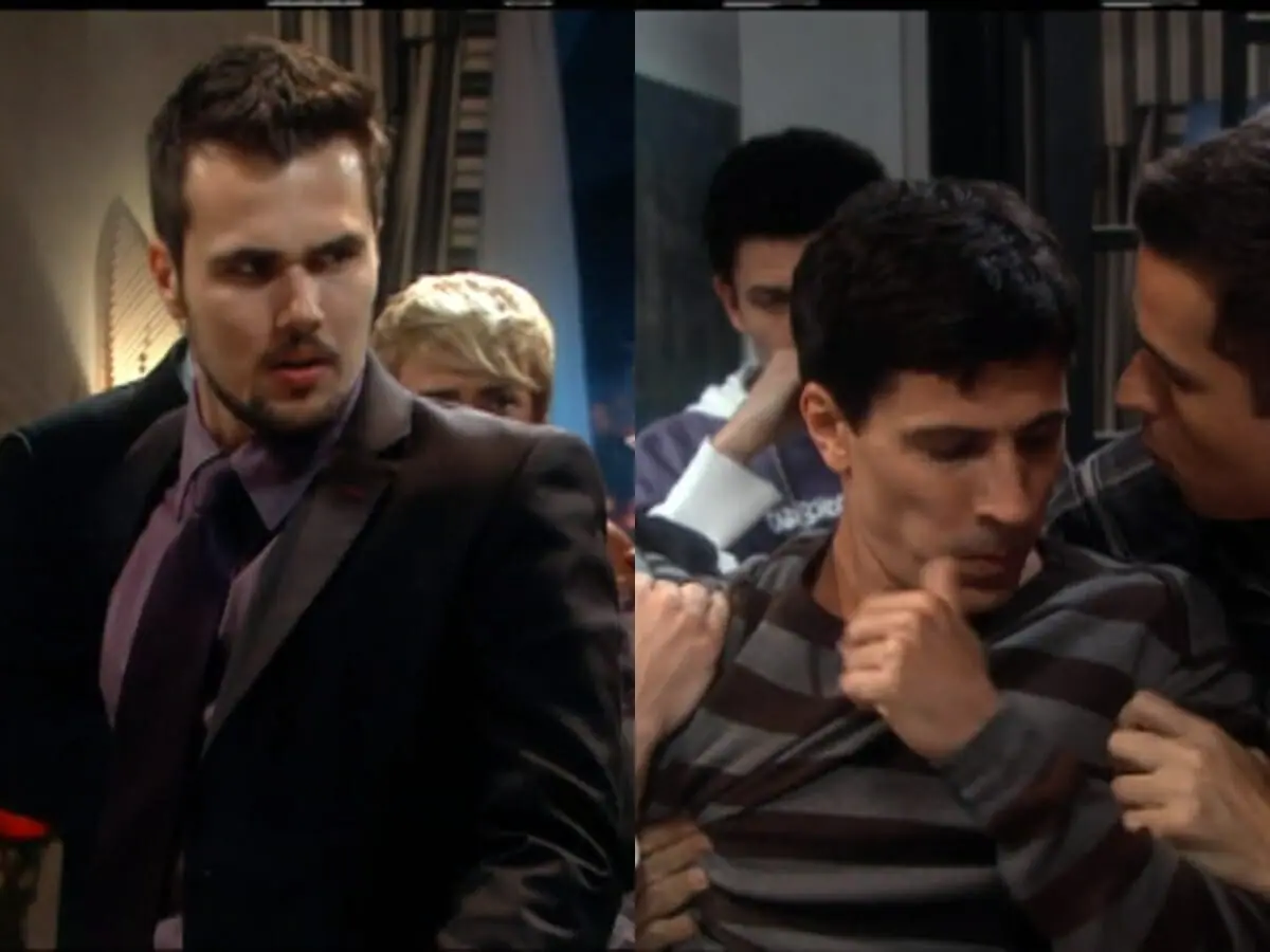 Tomás (Bruno Ferrari) e Pedro (Leonardo Brício) de Chamas da Vida