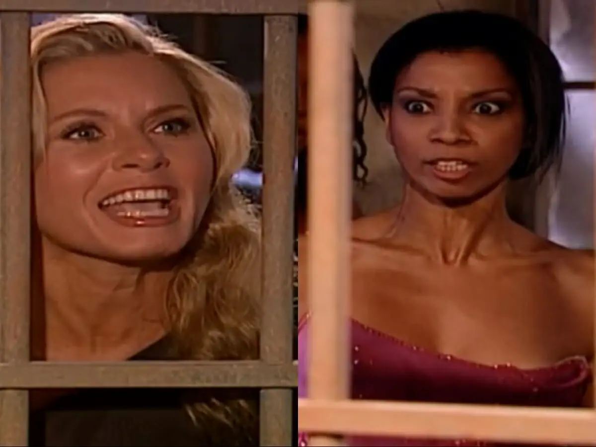 Yvete (Vera Fischer) e Deusa (Adriana Lessa) de O Clone