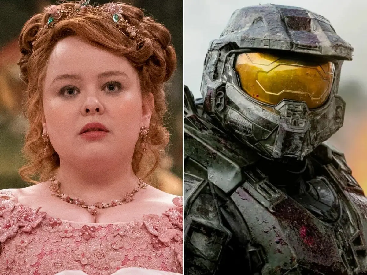 Nicola Coughlan em Bridgerton; Pablo Schreiber em Halo