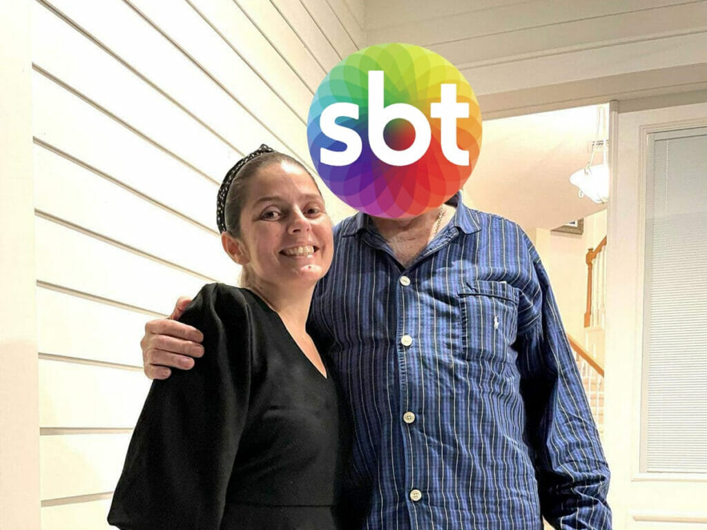 A chef Karloca Fonseca e Silvio Santos (SBT vetou exposição do rosto)