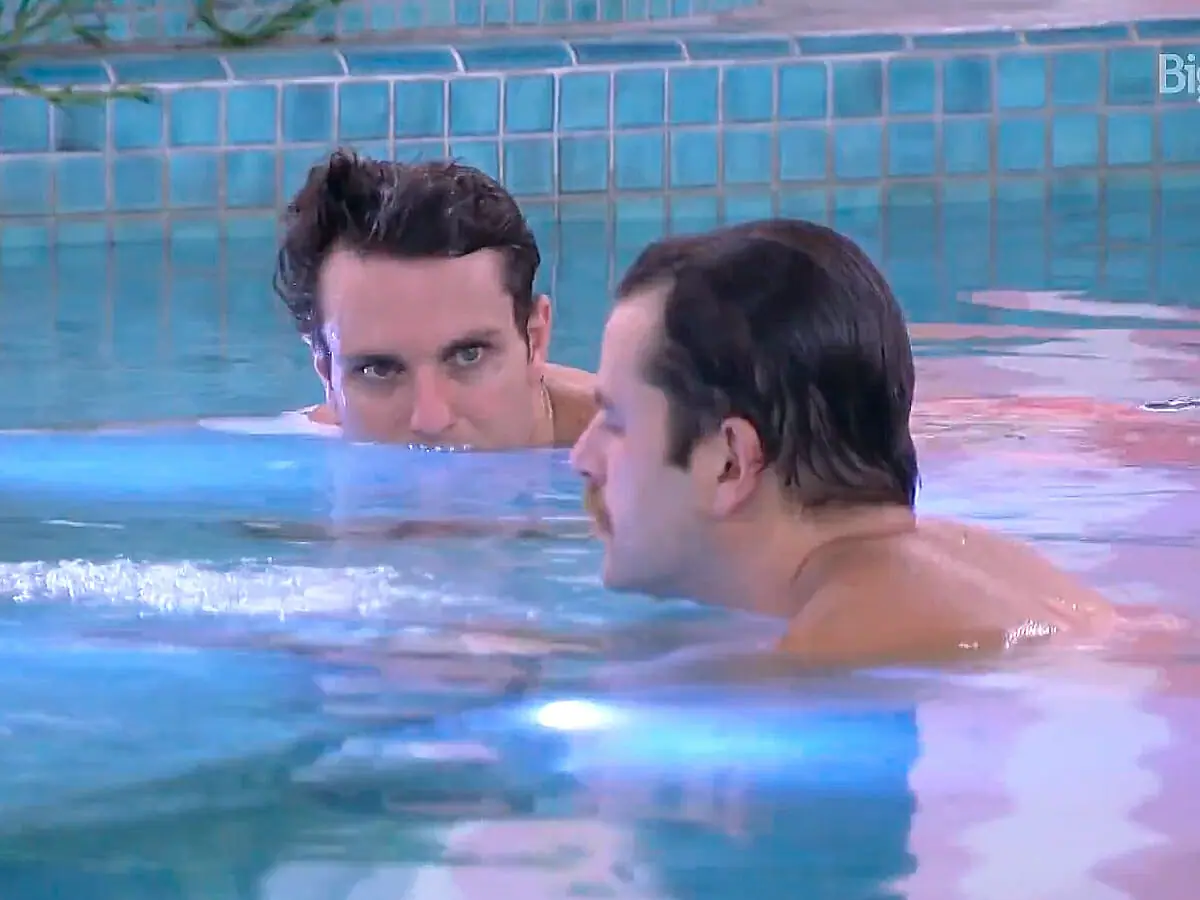 Lucas e Gustavo no BBB 22 (Reprodução/Globoplay)