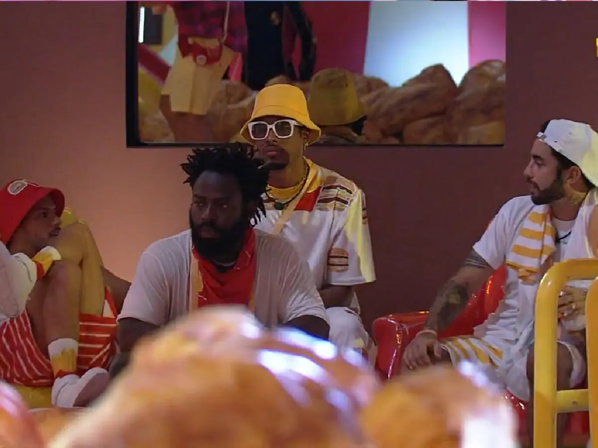 Arthur Aguiar, Paulo André, Douglas Silva e Pedro Scooby no BBB 22 (Reprodução/GloboPlay)