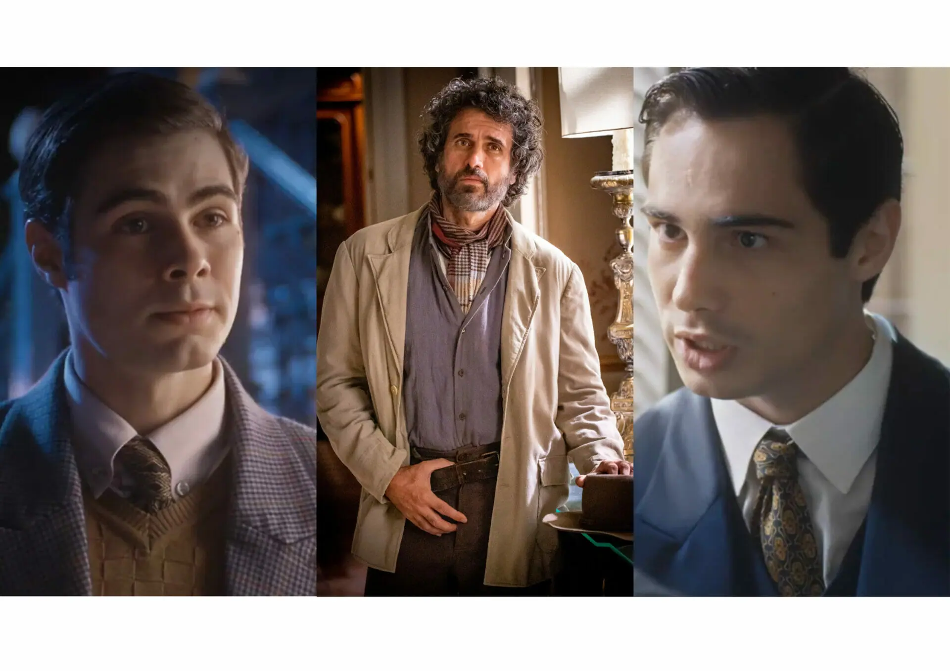 Davi (Rafa Vitti), Leônidas (Eriberto Leão) e Joaquim (Danilo Mesquita) de Além da Ilusão