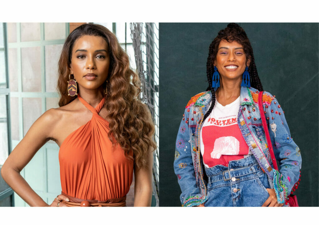 Clarice (Taís Araujo) e Anita (Taís Araujo) de Cara e Coragem