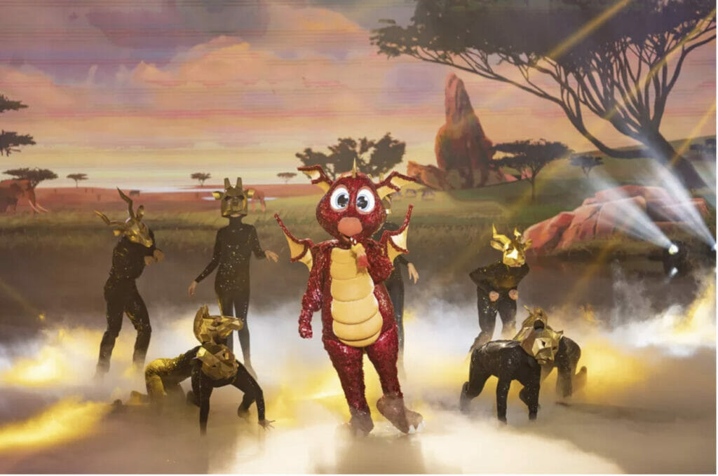 Drag&atilde;o no palco do The Masked Singer Brasil