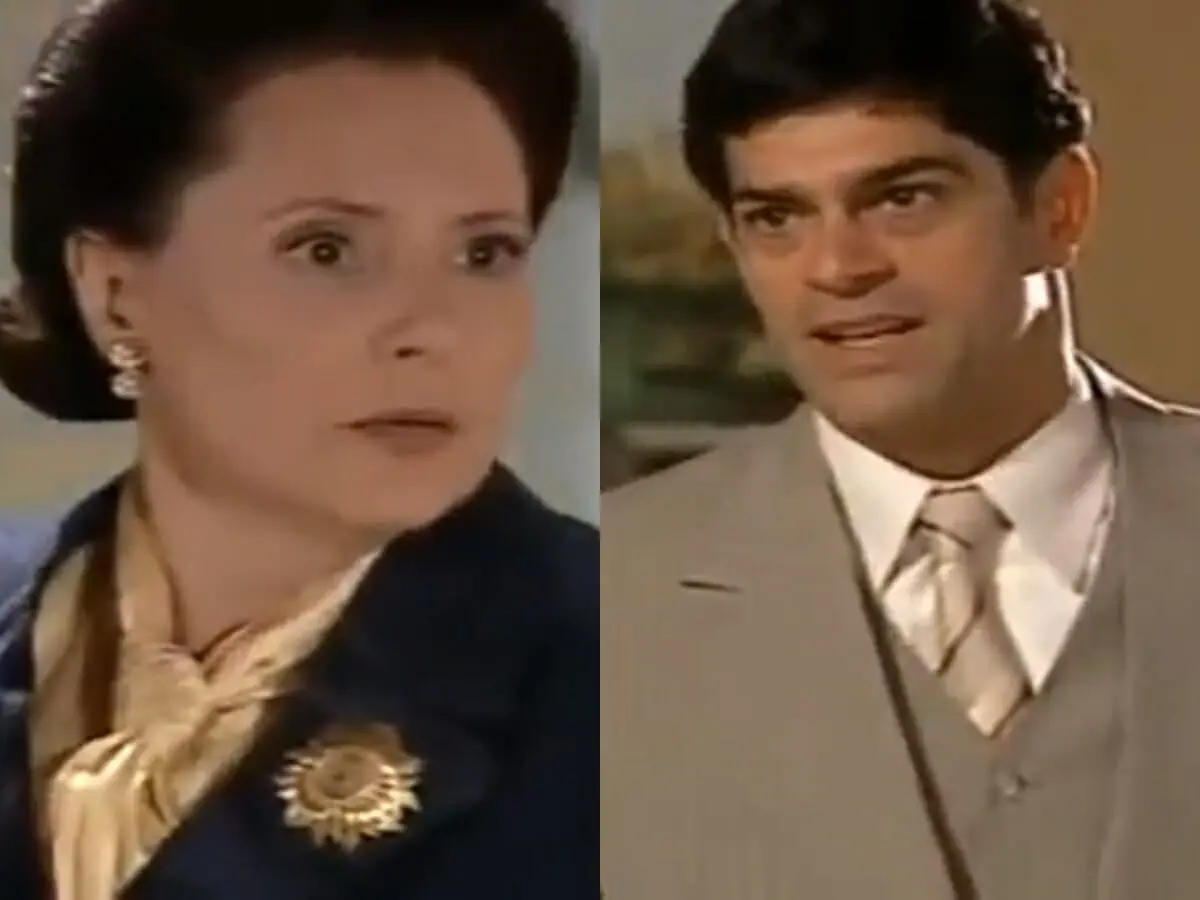 Agnes (Elizabeth Savala) e Rafael (Eduardo Moscovis) de Alma Gêmea