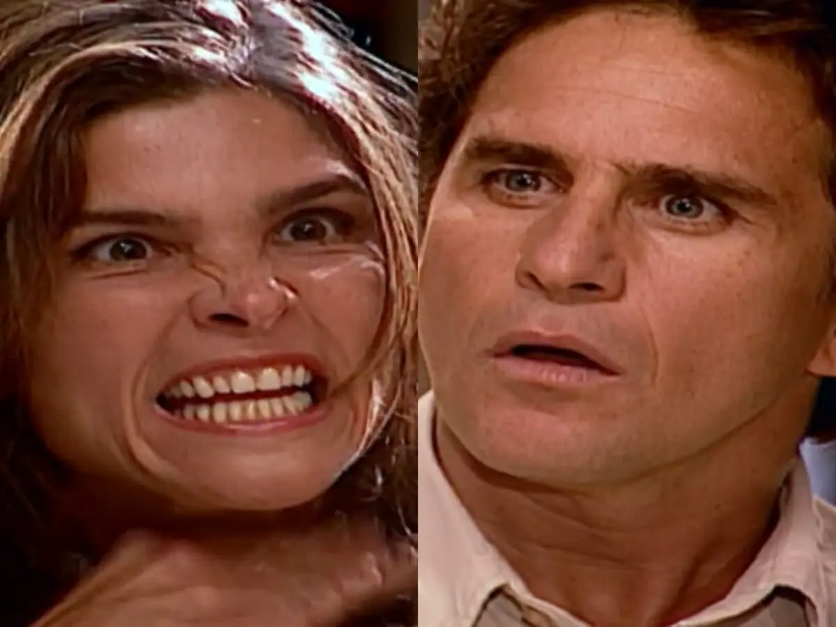 Alicinha (Cristiana Oliveira) e Escobar (Marcos Frota) de O Clone