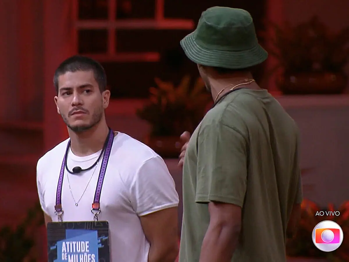 Arthur Aguiar e Paulo André no Jogo da Discórdia do BBB 22
