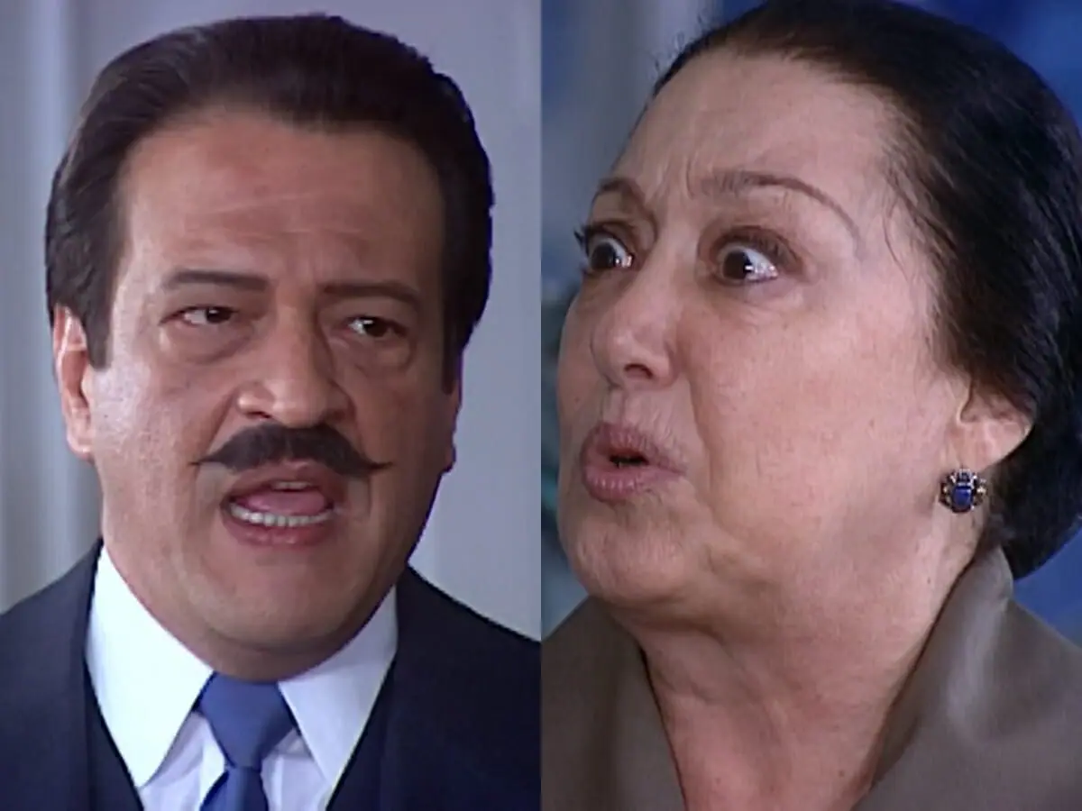 Batista (Luis Melo) e Mimosa (Suely Franco) de O Cravo e a Rosa
