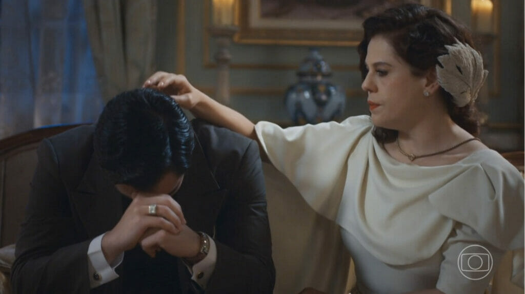 Úrsula (Bárbara Paz) e Joaquim (Danilo Mesquita) em Além da Ilusão